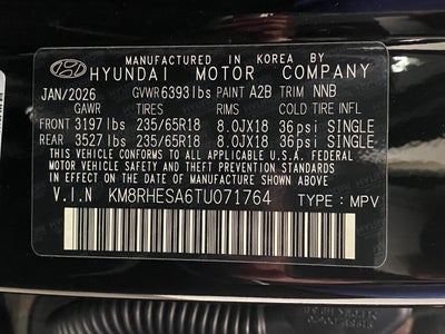 2026 Hyundai Palisade Hybrid SEL Premium 7P