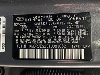 2026 Hyundai Palisade XRT Pro