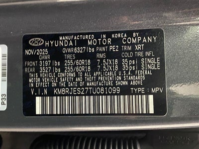 2026 Hyundai Palisade XRT Pro