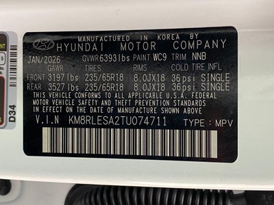 2026 Hyundai Palisade Hybrid SEL 7P