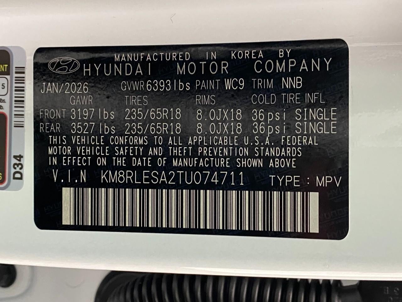 2026 Hyundai Palisade Hybrid SEL 7P