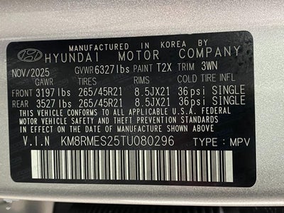 2026 Hyundai Palisade Calligraphy AWD
