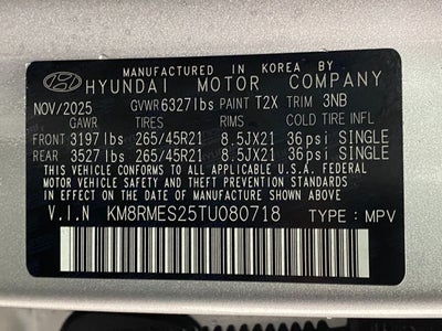 2026 Hyundai Palisade Calligraphy AWD