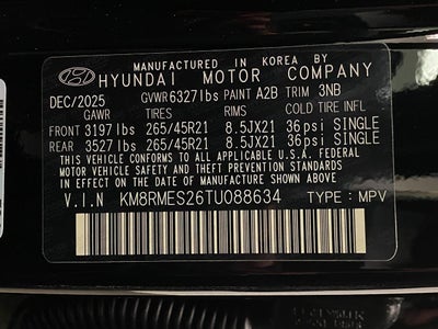 2026 Hyundai Palisade Calligraphy AWD