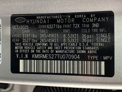 2026 Hyundai Palisade Calligraphy AWD