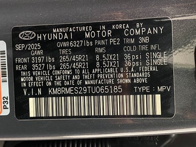 2026 Hyundai Palisade Calligraphy AWD
