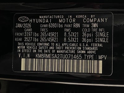 2026 Hyundai Palisade Hybrid Calligraphy