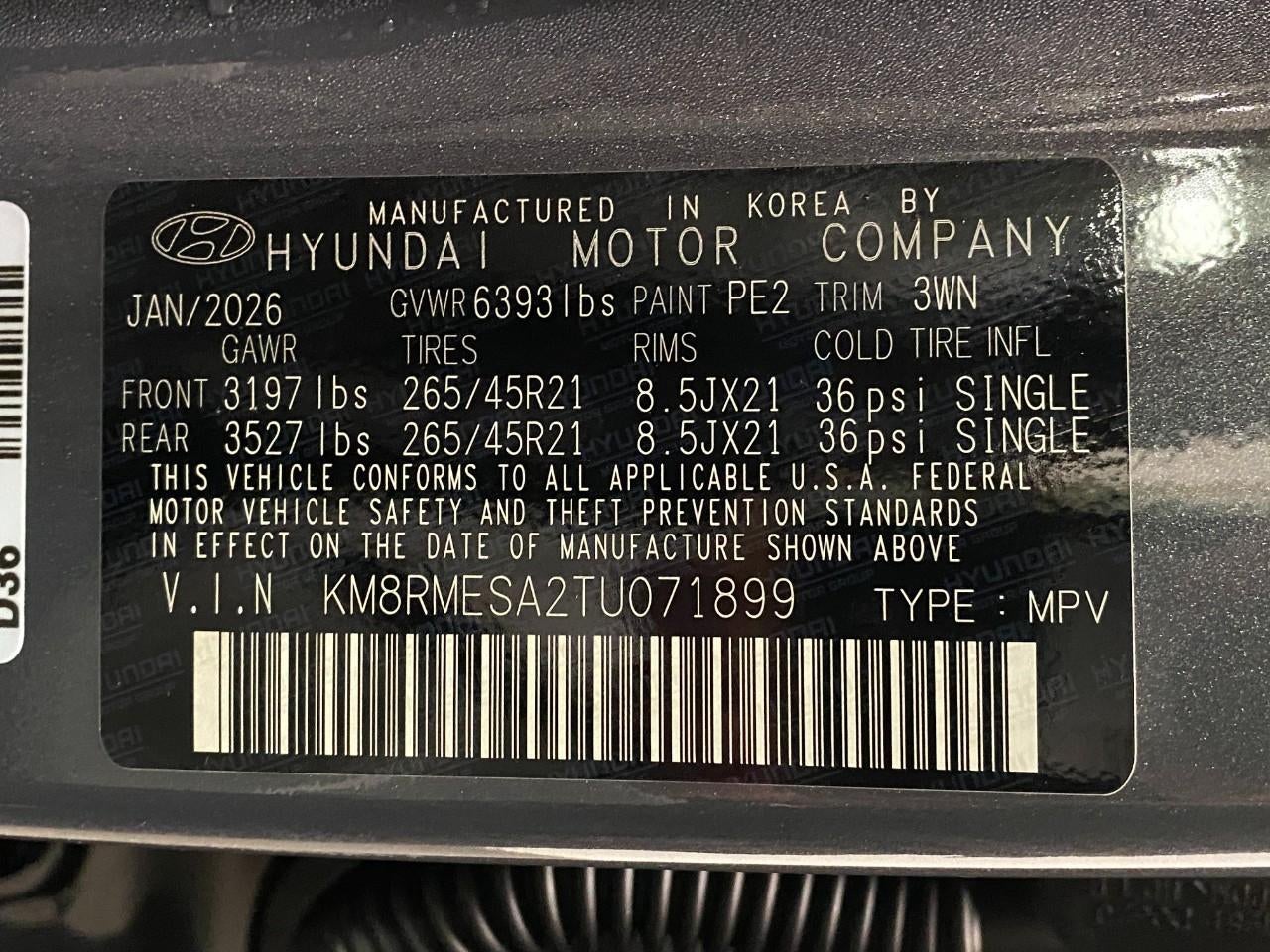 2026 Hyundai Palisade Hybrid Calligraphy