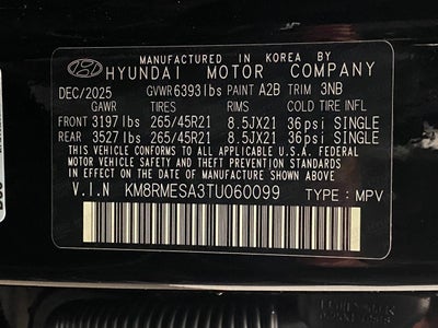 2026 Hyundai Palisade Hybrid Calligraphy