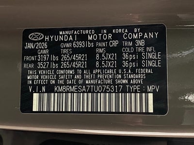 2026 Hyundai Palisade Hybrid Calligraphy