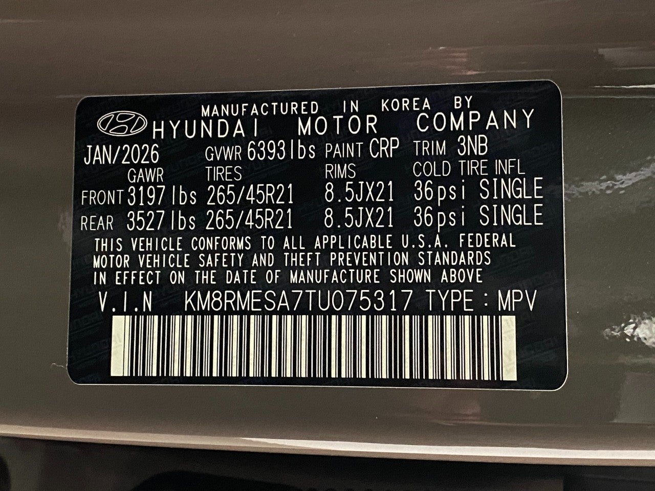2026 Hyundai Palisade Hybrid Calligraphy