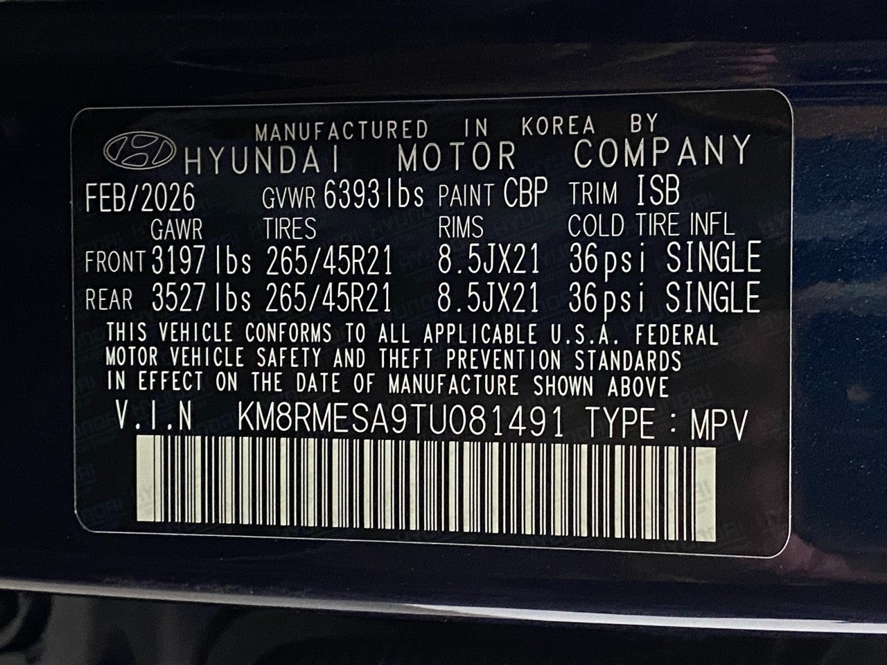 2026 Hyundai Palisade Hybrid Calligraphy
