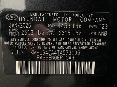 2026 Hyundai Sonata SEL Sport