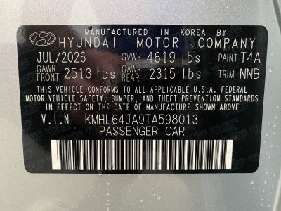 2026 Hyundai Sonata SEL Sport