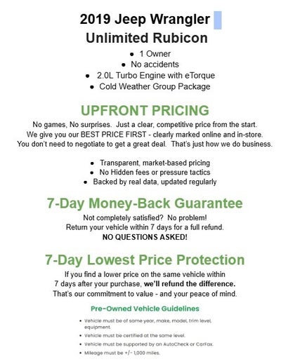 2019 Jeep Wrangler Unlimited Rubicon 4x4