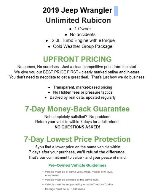 2019 Jeep Wrangler Unlimited Rubicon 4x4