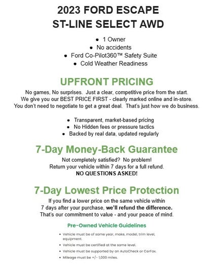 2023 Ford Escape ST-Line Select AWD