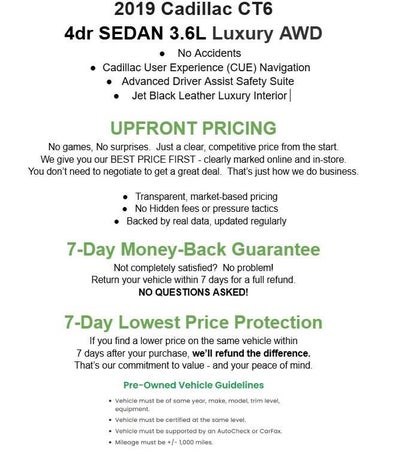 2019 Cadillac CT6 4dr Sdn 3.6L Luxury AWD