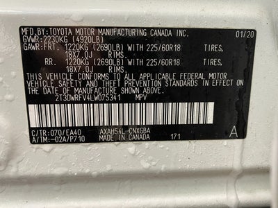 2020 Toyota RAV4 Hybrid Limited AWD