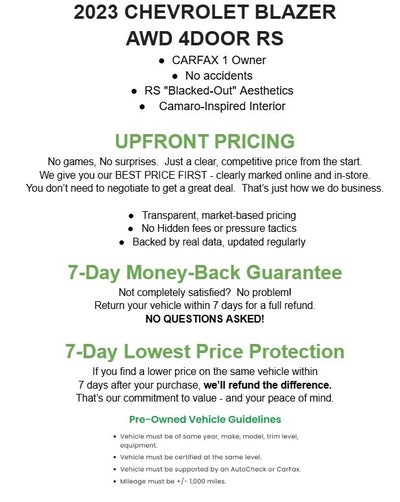 2023 Chevrolet Blazer AWD 4dr RS