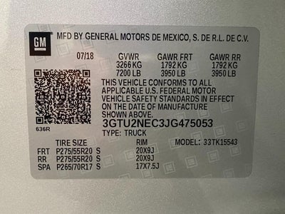2018 GMC Sierra 1500 4WD Crew Cab 143.5 SLT