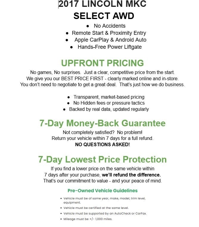 2017 Lincoln MKC Select AWD