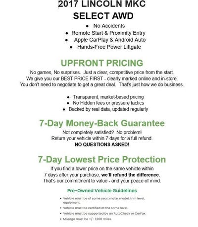 2017 Lincoln MKC Select AWD