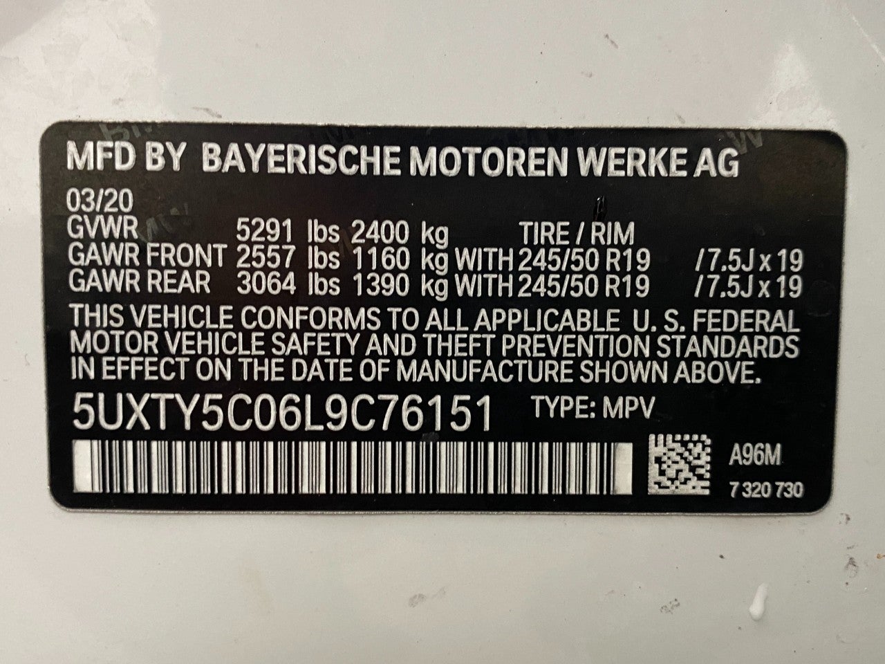 2020 BMW X3 xDrive30i Sports Activity Vehicle