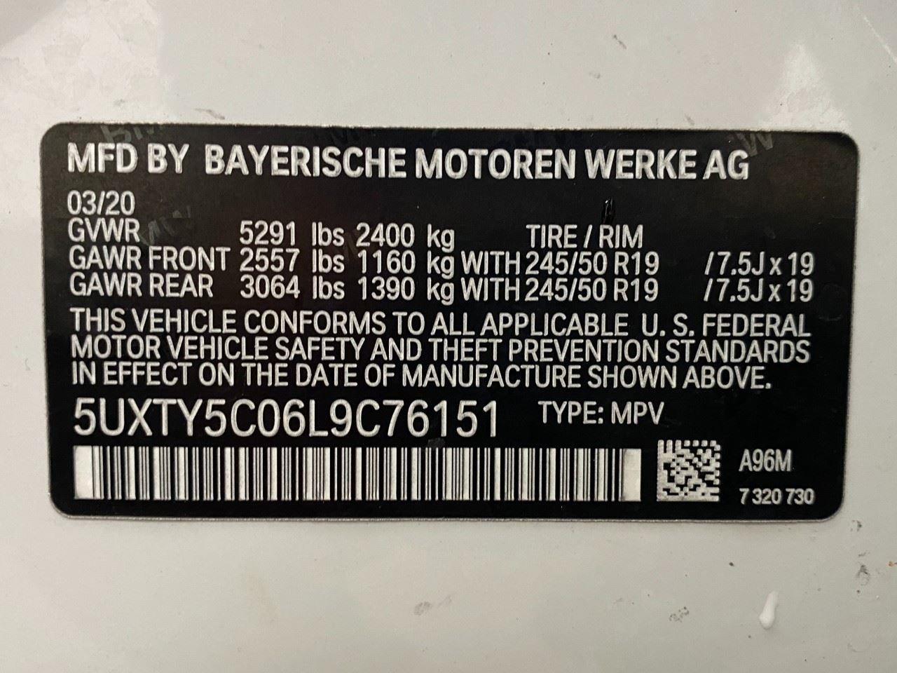 2020 BMW X3 xDrive30i Sports Activity Vehicle
