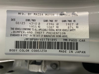 2025 Mazda Mazda3 Hatchback 2.5 Turbo Premium Plus Auto AWD