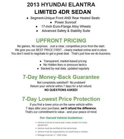 2013 Hyundai Elantra 4dr Sdn Auto Limited