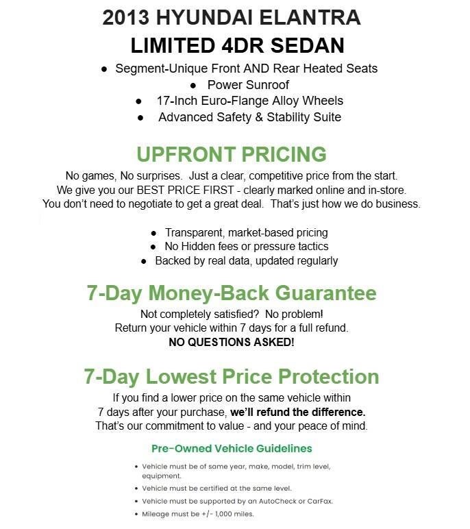 2013 Hyundai Elantra 4dr Sdn Auto Limited