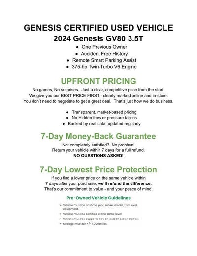 2024 Genesis GV80 3.5T AWD