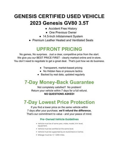 2023 Genesis GV80 3.5T AWD