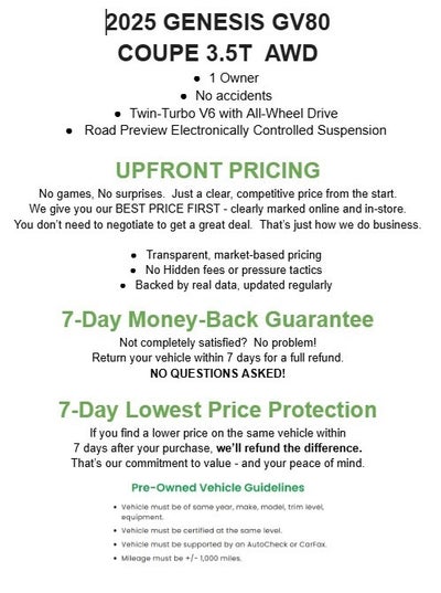 2025 Genesis GV80 Coupe 3.5T AWD