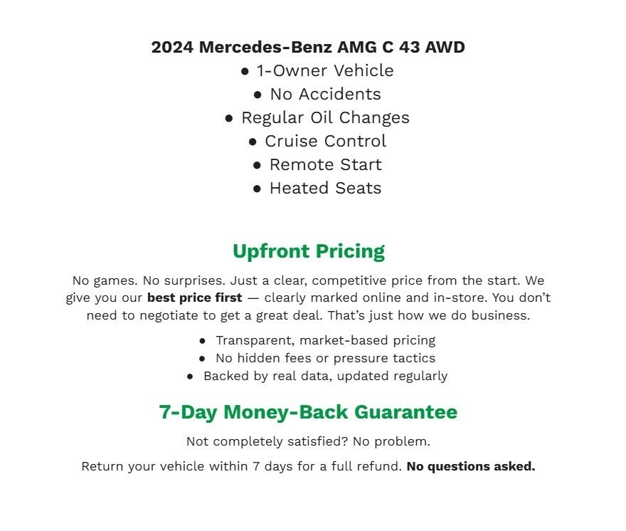 2024 Mercedes-Benz C-Class AMG® C 43 4MATIC® Sedan