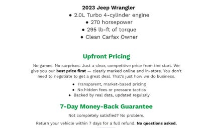 2023 Jeep Wrangler Sahara Altitude 4 Door 4x4