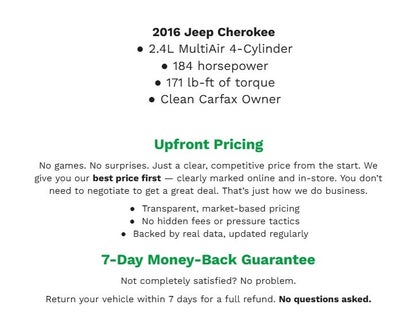 2016 Jeep CHEROKEE SPORT UTILITY