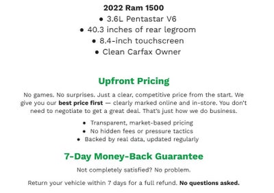 2022 RAM 1500 CLASSIC CREW CAB