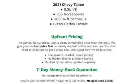 2021 Chevrolet Tahoe 4WD 4dr LT