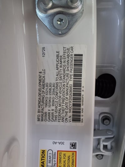 2025 Honda Accord Sedan LX CVT