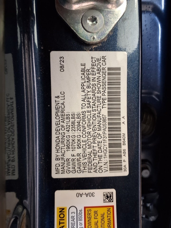 2023 Honda Accord Sedan EX CVT