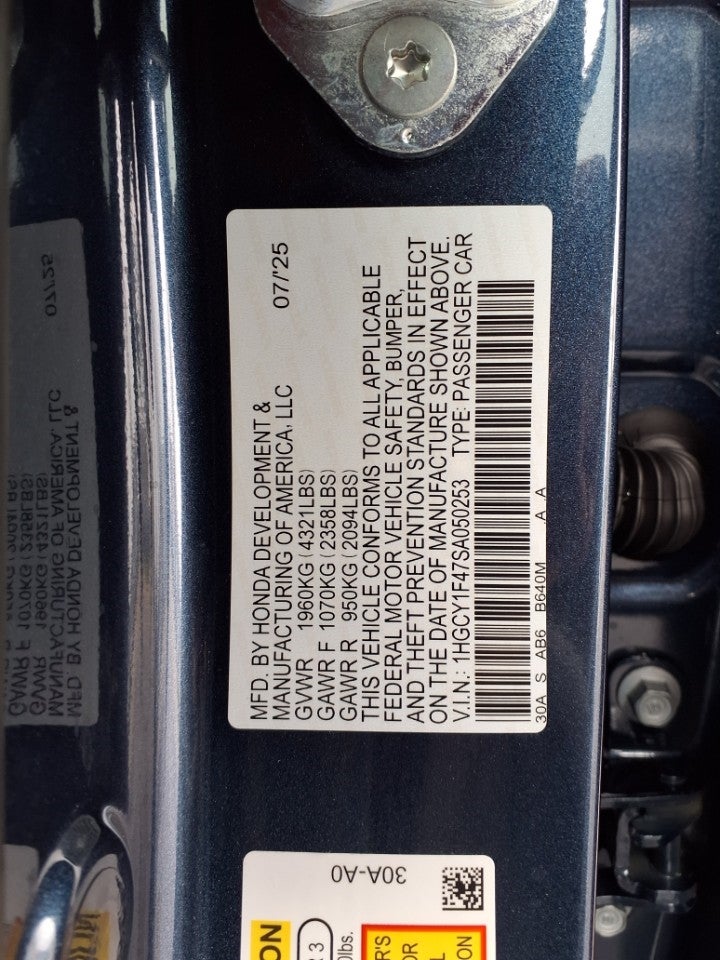 2025 Honda Accord Sedan SE CVT