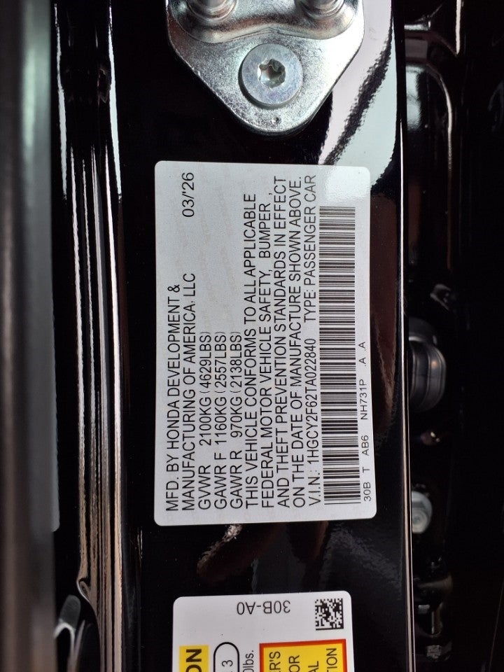 2026 Honda Accord Hybrid EX-L Sedan