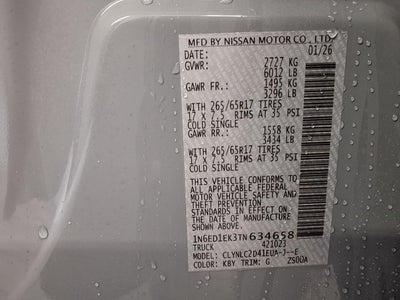 2026 Nissan Frontier Crew Cab SV