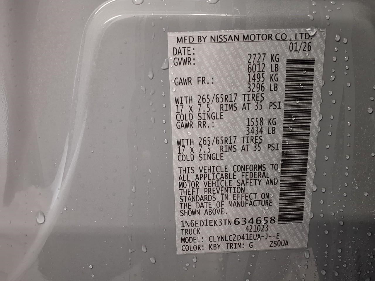 2026 Nissan Frontier Crew Cab SV