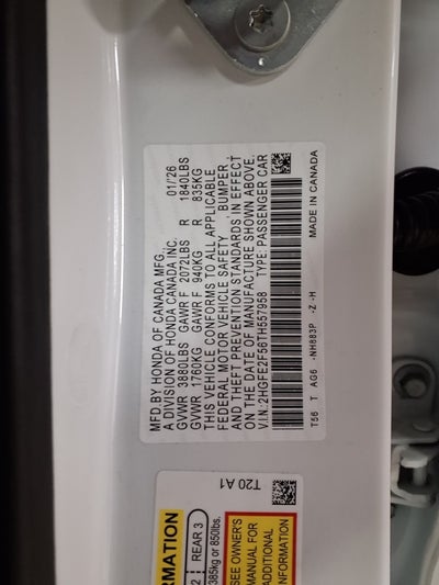 2026 Honda Civic Sedan Sport CVT