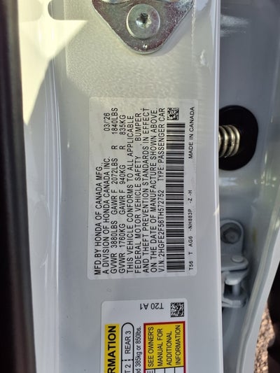 2026 Honda Civic Sedan Sport CVT