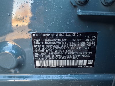 2026 Honda HR-V LX AWD CVT