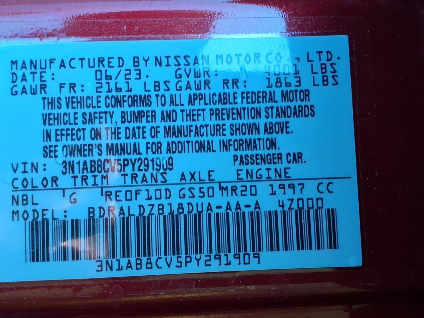 2023 Nissan Sentra SV CVT